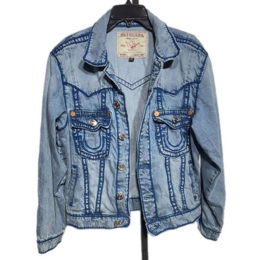 True Religion Oversize Rope Stitch Jimmy Jkt Rocky Point Light Wash Size Small